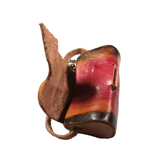 Leather Keychain Purse Money Hide Hand Made - Picture 4 of 4